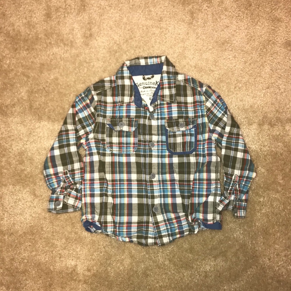 Fall/ winter boy plaid shirt